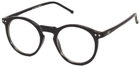 Kiss WAVE Lunettes de Vue Homme Femme – Verres Transparents & Anti Lumière Bleue pour PC, TV, Travail & Gaming – Protection UV – Monture Ronde & Détails Vintage pour un Look Élégant