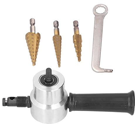 Doppelkopf-Knabber Metallschneider Aluminiumlegierung HSS-Kobalt-Stufenbohrer Knabberbohrer-Aufsatz Doppelte Gerade Nuten Schneidlochzubehör
