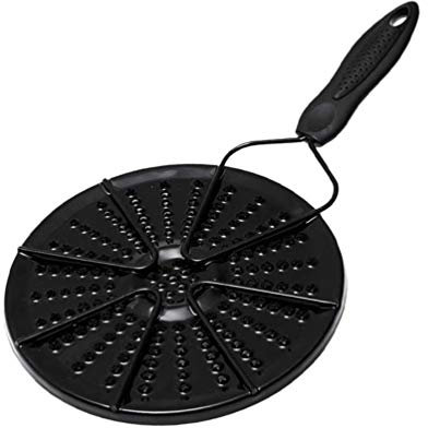 Angoily 1pc Enamel Heat Diffuser Plate for Induction Hob Cooking Adapter Non-Induction Cookware Compatible Efficient Heat Distribution Suitable for Home Kitchen and Cooking Needs Black