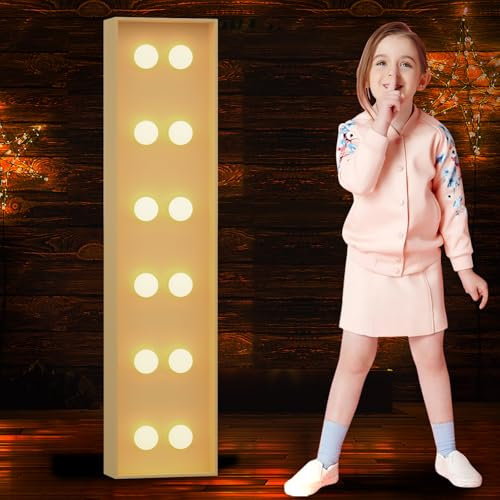 Tongjoy 4FT Light Up Letters, Marquee Light Up Letters, Marquee Letters, Large Giant Letters for Engagement Decorations Birthday Party Decor Wedding Decorations, Balloon Arch Kit Letter I