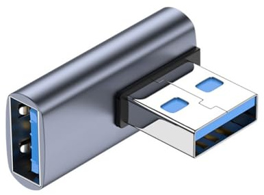 CY 10 Gbit/s USB 3.0 Stecker auf Buchse, Verlängerungskabel, Daten-Video-Adapter, flaches Profil, 90 Grad, links gewinkelt