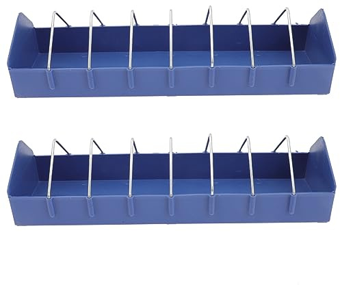 Cabilock Pigeon Feeder Trough 15.7 Inch Plastic Anti-Splitting Food Box for Cage Birds Easy Clean Pigeon Feeding Trough Suitable for Racing and Domestic Pigeons