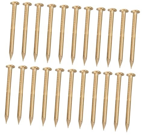 GLEAVI 200stücke Messing Nägel Mit Rundkopf Für Möbel Und Dekoration Für -projekte Kleine Scharniere Und Dekorative Kästchen Messingfarbe