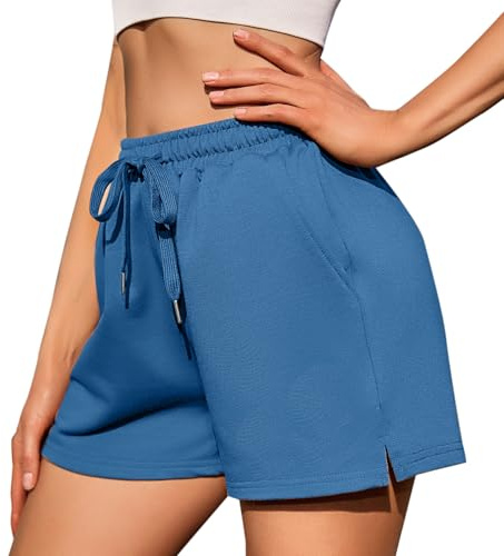 Jezonga Women's Running Shorts Sweat Gym Jogging with Pockets | Soft Athletic Lounge Sport Summer Yoga High Waisted with Pockets