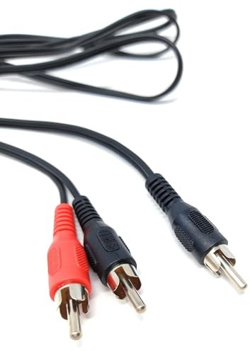 Drut Spina fono RCA Singola da 1,2 m a 2 Spine fono RCA Doppie, sdoppiatore a Y, Cavo combinatore da 4 Piedi