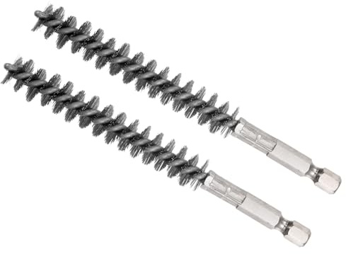 CoCud 2pz Spazzola Fori Diametro 12mm Lunghezza 75mm Spazzole per Trapano | Metalliche Intrecciate, Acciaio Inossidabile, Gambo Esagonale 1/4, Elettrico