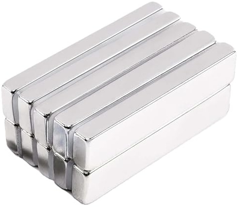 Super Magnete Starke, 40 x 10 x 5mm Neodym Magnete Extra Stark, Rechteckig Magnet für Magnettafel, Starke Magneten Starker Halt Magnet e zum Basteln, Whiteboard, 10 Stück