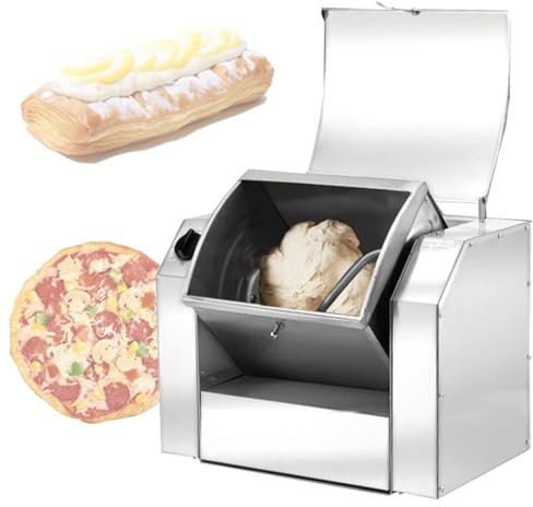 XCSCUK Batteur sur Socle, mélangeur de pâte Commercial, mélangeur de Cuisine électrique avec minuterie pour Faire du Pain, de la Pizza