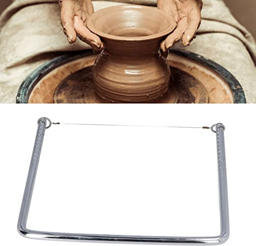 MOUMOUTEN Wire Clay Cutter - U Shape Pottery Wire Cutting Tools Stainless Steel Pottery Wire Clay Mud Cutter Ergonomic Handle