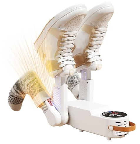 Elektrischer Schuhtrockner,Schuhtrockner | Ausziehbarer Stiefeltrockner,Intelligenter Timer, Trockenständer, Stiefelheizung, Schuhwärmer für Arbeitsstiefel, Skischuhe, Turnschuhe, Handschuhe