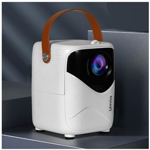 Proyector Portátil 4k, Proyector Inteligente con WiFi Bluetooth, Proyector Nativo 1080 HD con Sonido Envolvente 360, Disfrute De La Emoción De Disfrutar De La Emoción del Cine En Casa En Casa White