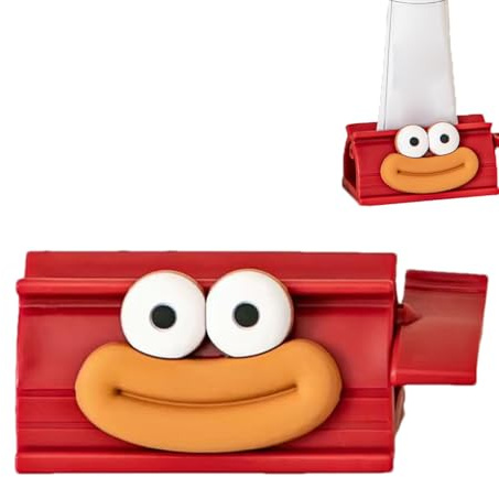 Zahnpasta-Quetscher-Spender,Zahnpasta-Quetscher - Lustiger Zahnpasta-Clip mit lächelndem Gesicht - Manuelles Tubenquetschwerkzeug, Zahnpasta-Sitzhalter, Badezimmerzubehör für Kinder und Erwachsene