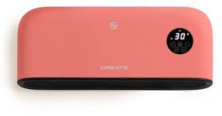CREATE/WARM WALL PRO/Wand- oder Bodenheizung mit WLAN Terrakotta/App-Steuerung, bis zu 20m², Öffnungsfenstererkennung, Kippschutz, 3 Modi, LCD-Display, 2000W