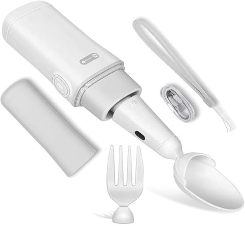 ZXSYYDS Cuillère Parkinson, Ustensiles Parkinson pour Les Tremblements des Mains,avec Kit De Levage Intelligent Auto-Stabilisant,Ensemble Cuillère Et Fourchette Parkinson pour Les Personnes âgées