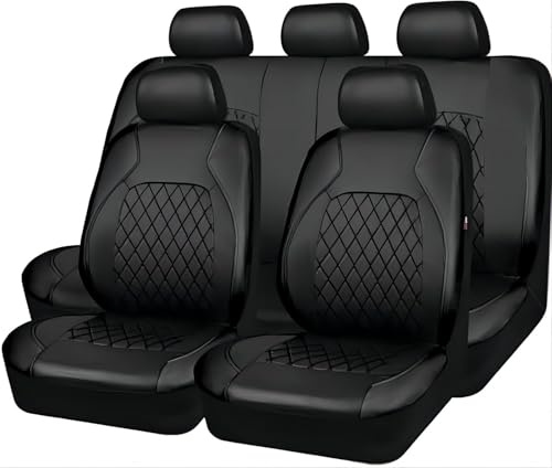 wxjcg Auto Leder Sitzbezüge Set für Mercedes Benz V-Class Vito W447 2016-2019, 9 Stück Allwetter Wasserdicht rutschfest Atmungsaktiv Set Sitzkissenschutz,A