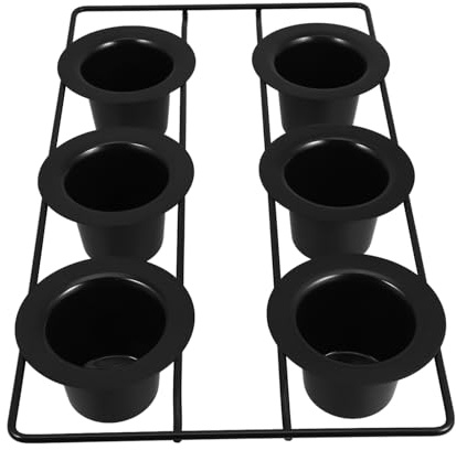 AUTSUPPL Cupcake Backform 6 Stück-packung aus Kohlenstoffstahl Schwarz | Antihaftbeschichtung, 6-cup Design für Pudding und Cupcakes, für Familienfeiern und Partys