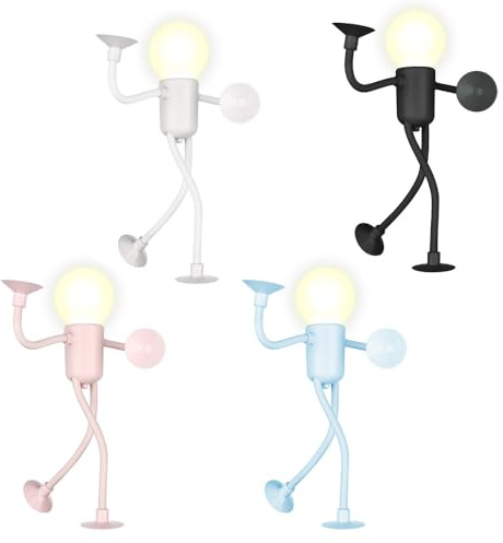 DONGKER Lustiges Sportler Nachtlicht, 2/4 Stück DIY Night Light mit veränderliche Form, Mini Nachtlichter mit Saugnapf für Zimmer für Erwachsene, Jungen und Mädchen, Weihnachtsdekoration