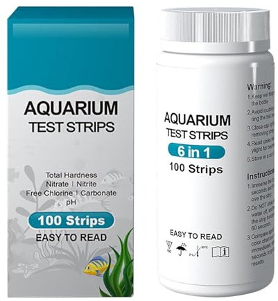 Teststreifen Für Die Wasserqualität Im Aquarium – 6-in-1-Teststreifen Für Aquarien, 100 Stück Aquarium-Testkits | Einfache Wasserzustandsanalyse, Süßwasser-pH-Nitrit- Und Ammoniak-Erkennungskit