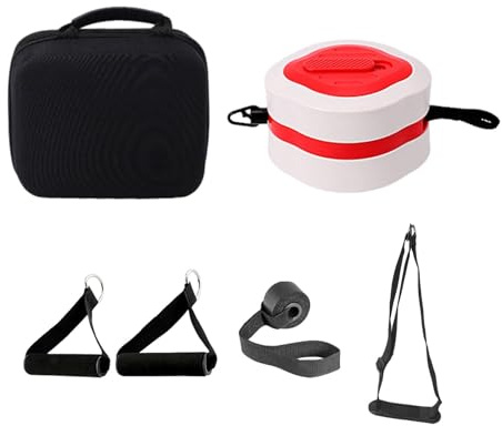 JISADER Portable Cable Machine Adjustable Resistance Gym Pump Strength for Forearm, red
