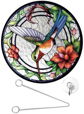 Gatuida Adorno Colgante de Colibrí en Acrílico para Ventana Instalación Fácil y Diseño Artístico Delicado para Decoración de Sala o Jardín