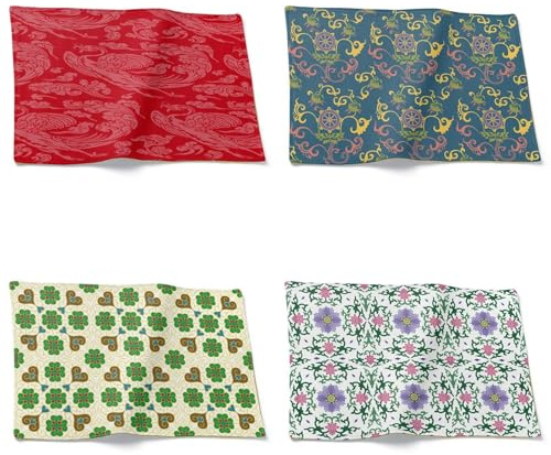 CEVAN Sottopiatti Moderni Tovagliette Americane Cotone Modello retrò Set di 4, Country Economiche Design Scandinavo per L'Allestimento della Tavola Fattoria, 32x42cm