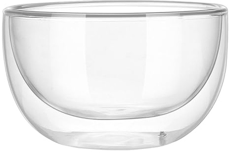 Ipetboom Bol En Verre Double Paroi RéSistant À La Chaleur 11X11X2.68In 700Ml Transparent Pour Salade De Fruits Dessert Et Glace Usage Domestique