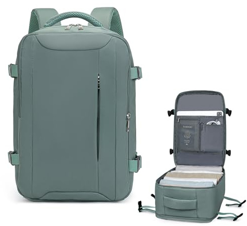 Lossga for Ryanair Cabin Bags 40x30x20,Travel Backpack 40x30x20 Cabin Bag Underseat Carry on Travel Bag 24L Hand Luggage Bag with Hidden Anti-Theft Bag Airline Approved for Women and Men