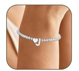 KLIFOWDY Armband Damen mit Buchstaben A-Z Herz Charm verstellbar | Perfekte Geburtstagsgeschenke für Frauen, Freundin Schwester
