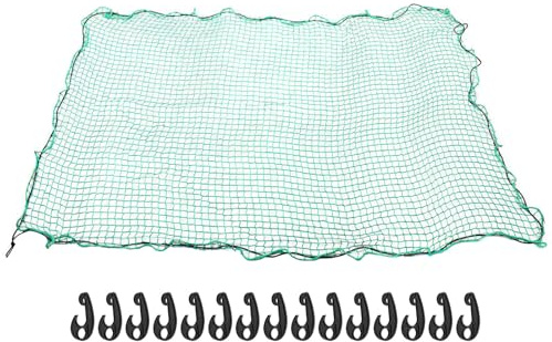SHINEOFI Rete di Carico per Cassone di Camion in Nylon Resistente con Elastici e 15 Ganci, Rete per Carichi Pesanti per Camioncini e Rimorchi, Protezione Stabile per Traslochi e Campeggio,