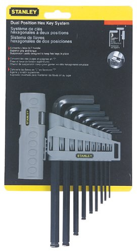 Stanley 89-904 Juego de llaves hexagonales métricas de doble posición con mango de 9 piezas