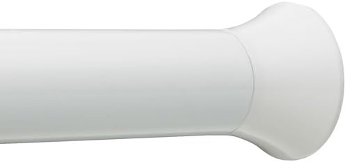 Amazon Basics Extendable Shower Curtain Pole, 137-229 cm, White