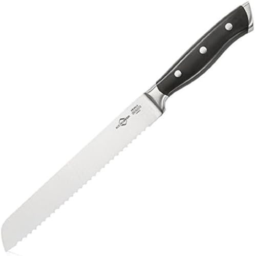 KÜCHENPROFI PRIMUS Brotmesser 20 cm, gehärteter X50CrMoV15-Klingenstahl | Profi-Qualität, ergonomischer Kunststoffgriff, rostbeständig, sehr scharf, inklusive Pflegehinweisen enthalten.