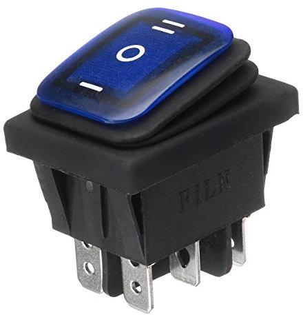 Alamor On-Off-On 6 Pin 12V Auto Boot Led-Licht Wippe Kippschalter Verriegelung Wasserdicht