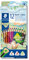 STAEDTLER Buntstifte Noris colour, ergonomisches Dreikantformat, rutschfeste Soft-Oberfläche, hohe Bruchfestigkeit, Made form Upcycled Wood, 12 Farbstifte im Kartonetui, 187 C12