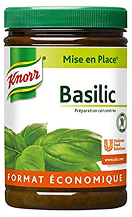 Knorr Professional Knorr Mise en place au basilic frais pour marinades et assaisonnements ,délicieux chaud comme froid, Vegan, pot 700g