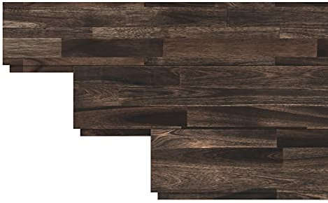 INTERBUILD acacia pannelli in legno per pareti Facile installazione per listelli da parete e progetti fai-da-te domestici in soggiorno, confezione da 5 ingressi, caffè espresso