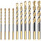 KAHEIGN 10 Pièces Forets De Maçonnerie, 6/8 /10 /12mm Jeu De Forets En Carbure De Tungstène Pour Carreaux De Céramique Porcelaine Béton Mur De Briques Verre