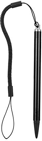 Stylo tactile pour écran, stylet, stylo résistif à pointe dure avec corde à ressort pour tous les écrans tactiles résistifs(noir)
