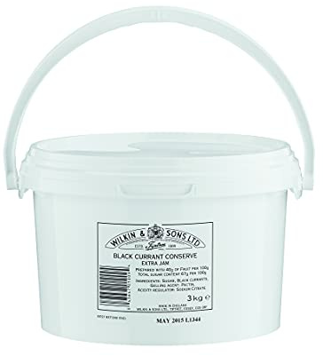 Wilkin & Sons Tiptree Black Currant Preserve Catering Tub, 1 x 3kg | Bulk format supply provides ample portions for busy commercial kitchens, high-volume bakeries, and breakfast buffets.