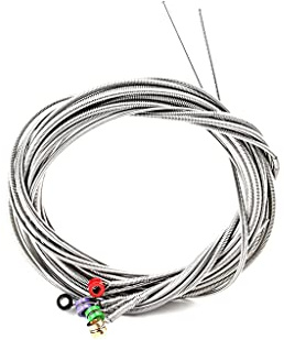 Alnicov Cordes de guitare basse à 5 cordes en acier inoxydable avec extrémités colorées pour guitare basse électrique