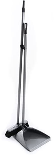 rg-vertrieb Kehrset Reinigungsset Kehrgarnitur Schaufel Kehrbesen mit Stiel 107cm 90cm Grau Kunststoff