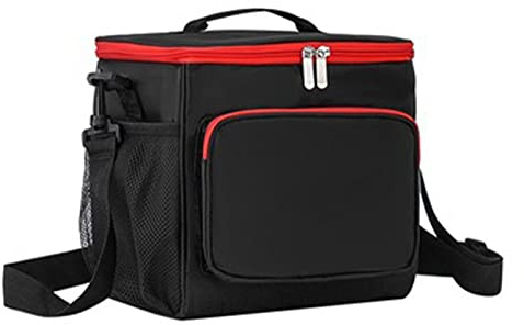 Jenngaoo Sac Isotherme Lunch 10L, Boîte à Lunch Réutilisable Grande Capacité, Sac Isotherme Lavable en Tissu Oxford pour Femmes, Hommes et Enfants (Noir)