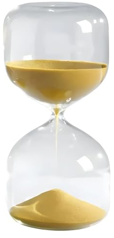 Mascagni Casa Sanduhr aus Glas, 20 Minuten, goldfarben