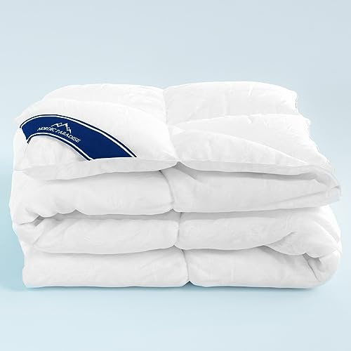 Nordic Paradise - Couette Duvet Confort - 50% Duvet de Canard français - Couette Chaude Hiver 155x220cm
