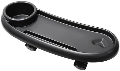 1-Teiliges Kinderwagen-Abendessentablett Mit Getränkehalter, Verstellbarem Schnallenhaken, Kinderwagen-Snacktablett, Multifunktionales Aufbewahrungsregal, Passend Für Die Meisten Kinderwagen (Schwarz)