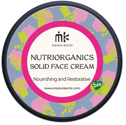 Maison Karité – Crema Facial Nutriorganics | Sin Agua | Ecológica y Vegana | 100% Natural | Alta concentración | Nutre, Protege, Regenera, Mejora la elasticidad, Ilumina, e Hidrata | 30ml