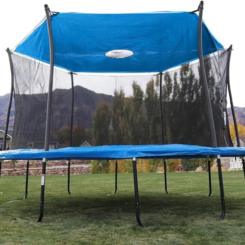 AHDFY Couverture D'Ombrage De Trampoline, 6ft,8ft,10ft,12ft,14ft,16ft Toit Pare Soleil pour Trampoline Housse, BâChe Pare Soleil Anti-UV pour Trampoline, Auvent De Protection Solaire,14ft
