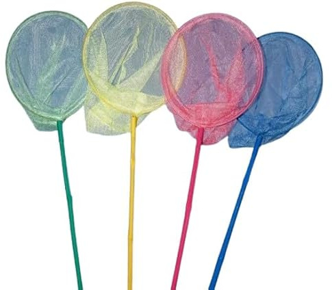 PEBBLE HUG Landing Fishing Nets Bamboo Handle, Fishing Nets for Catching Insects Bugs, Fish, Crabs, long-lasting, Kids Fishing Net, Outdoor Activities, Simple Installation, Pack Of 6