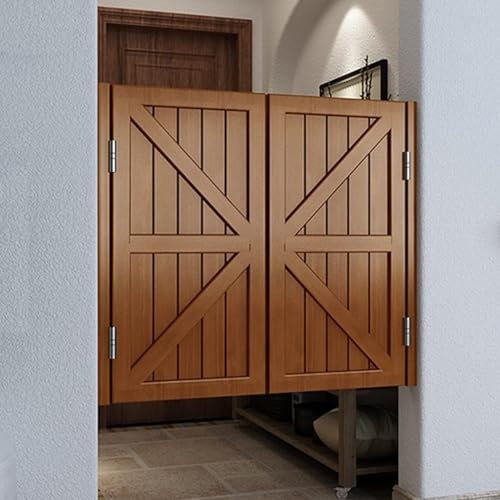 ZHANGshouf Doppelte Schwingtür Schwingtür Innen-Café-Schwingtüren, braune Salontüren aus Holz, Cowboy-Schwingtür für Zuhause, Türöffnung, Salon, Flur, Halbhohe Tür, Halbhohe Tür (Größe: B130 cm x H90