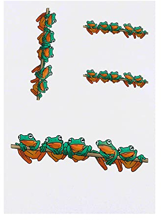 Azeeda 4 x 'Tree Frog Family' Temporary Tattoos (TO00057860)